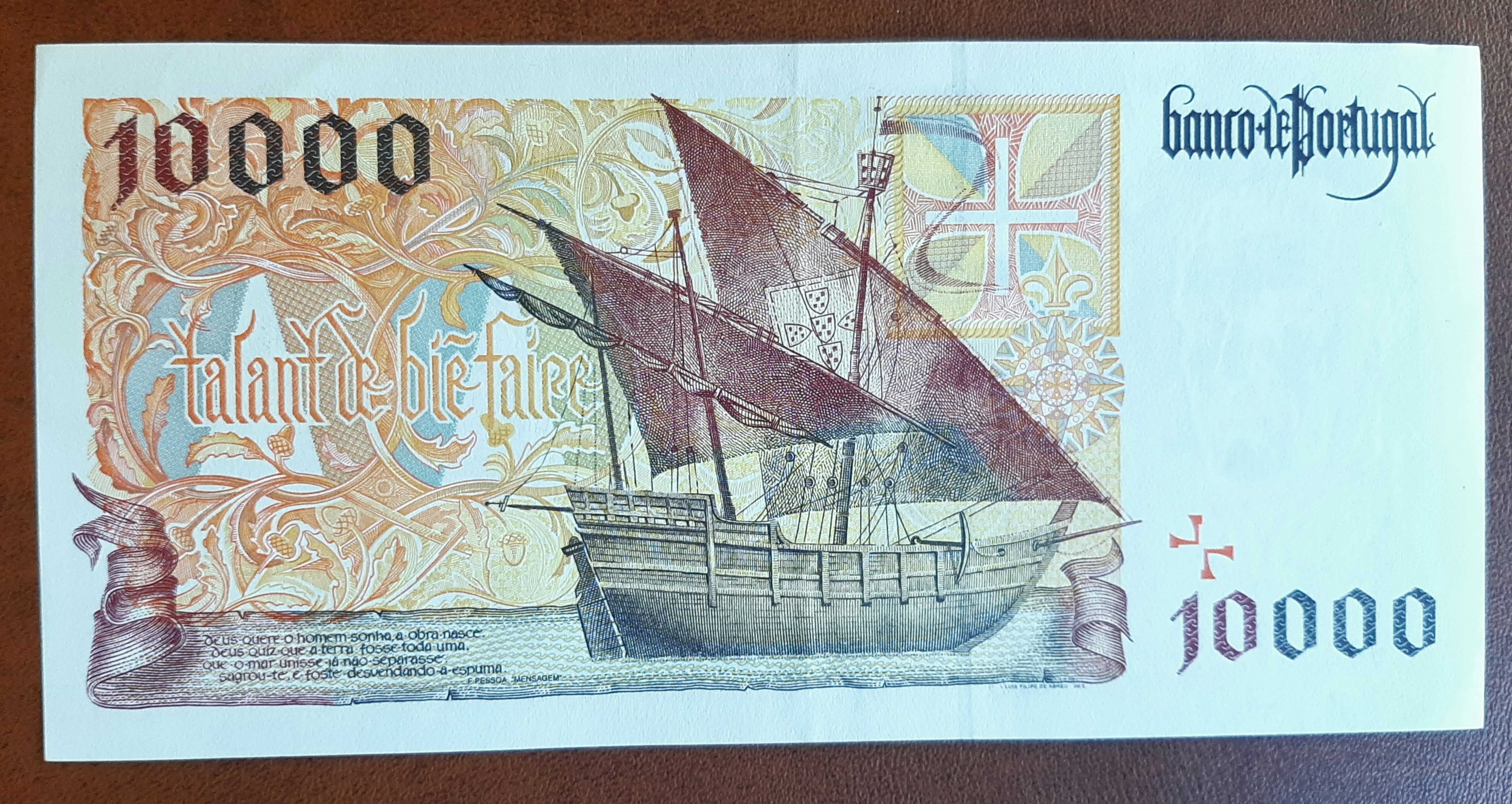 Última Nota de 10.000 escudos da serie Navegadores, 1998