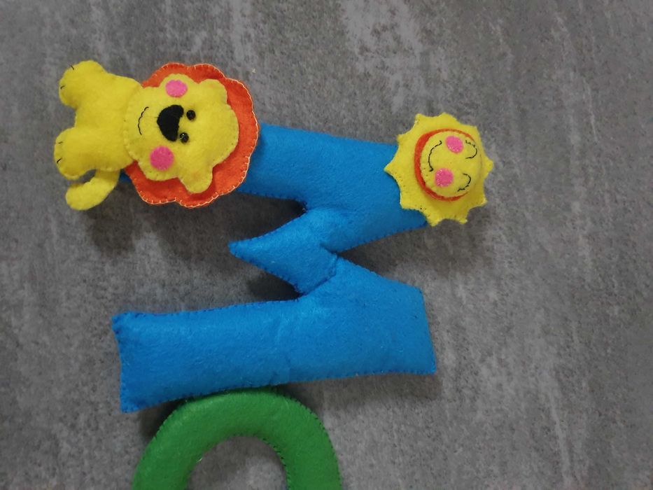 Napis z imieniem własnoręcznie wykonane