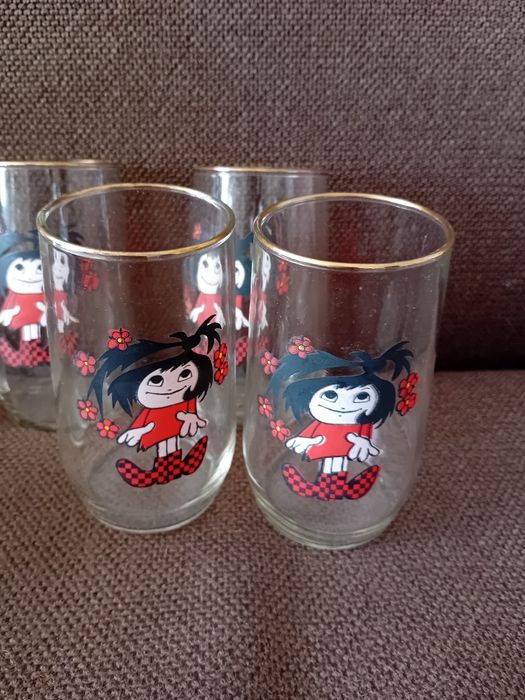 Antico, kielich miodowe szkło plus szklaneczki