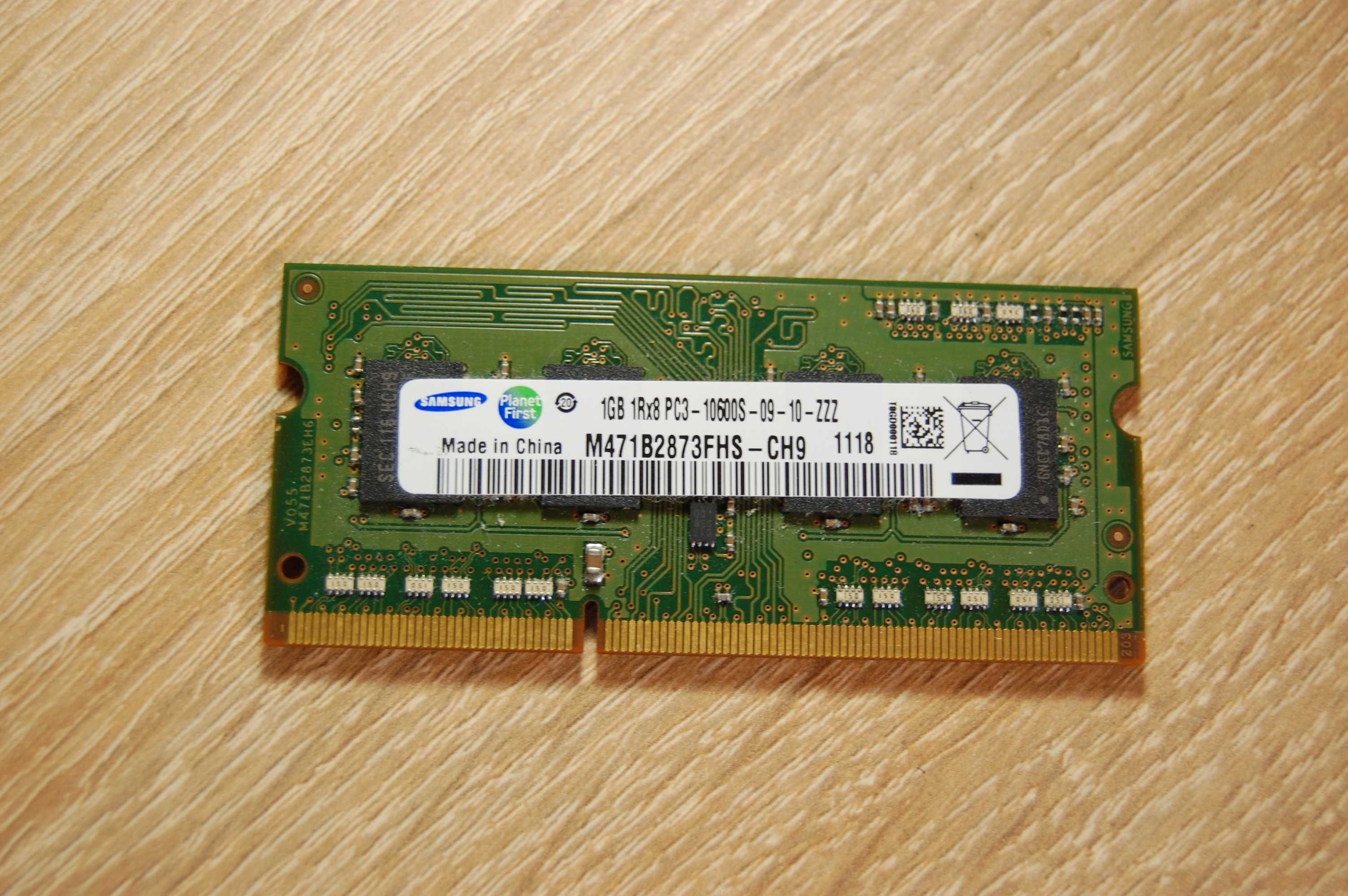 Оперативна пам'ять DDR3 Samsung 1GB 1Rx8 PC3-10600S-09-10-ZZZ