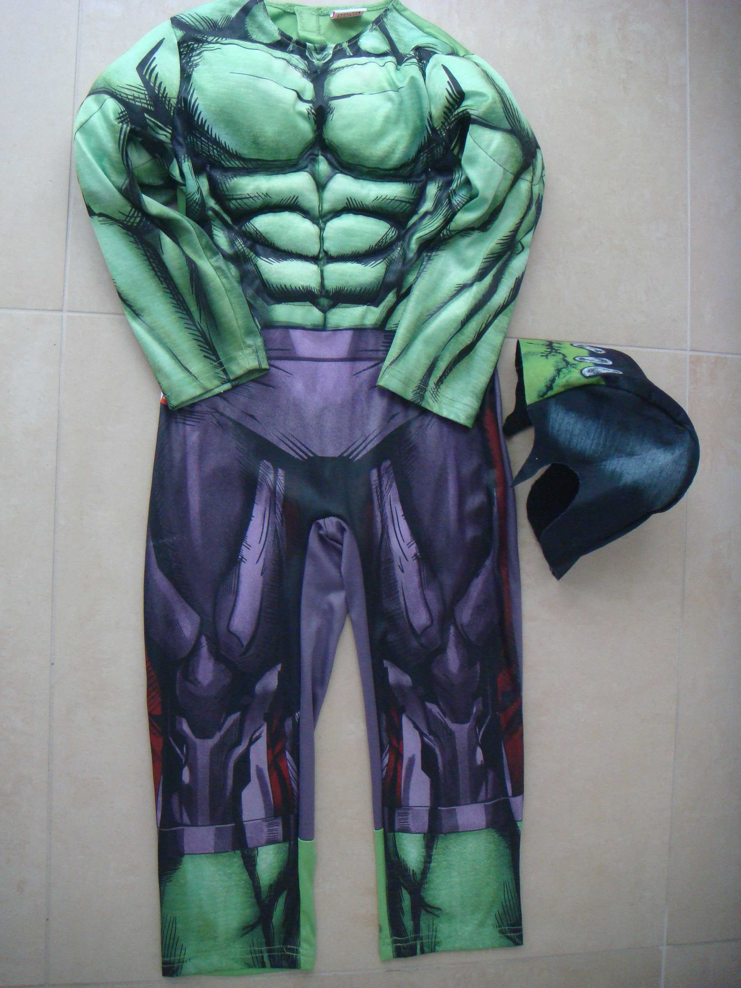 strój przebranie Avengers Hulk efekt super mięśni + maska 116/122