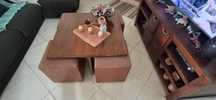 Coffee table castanha envernizada