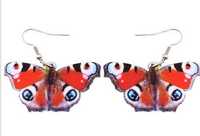Kolczyki motyl, motyle - pawie oczko rusałka pawik