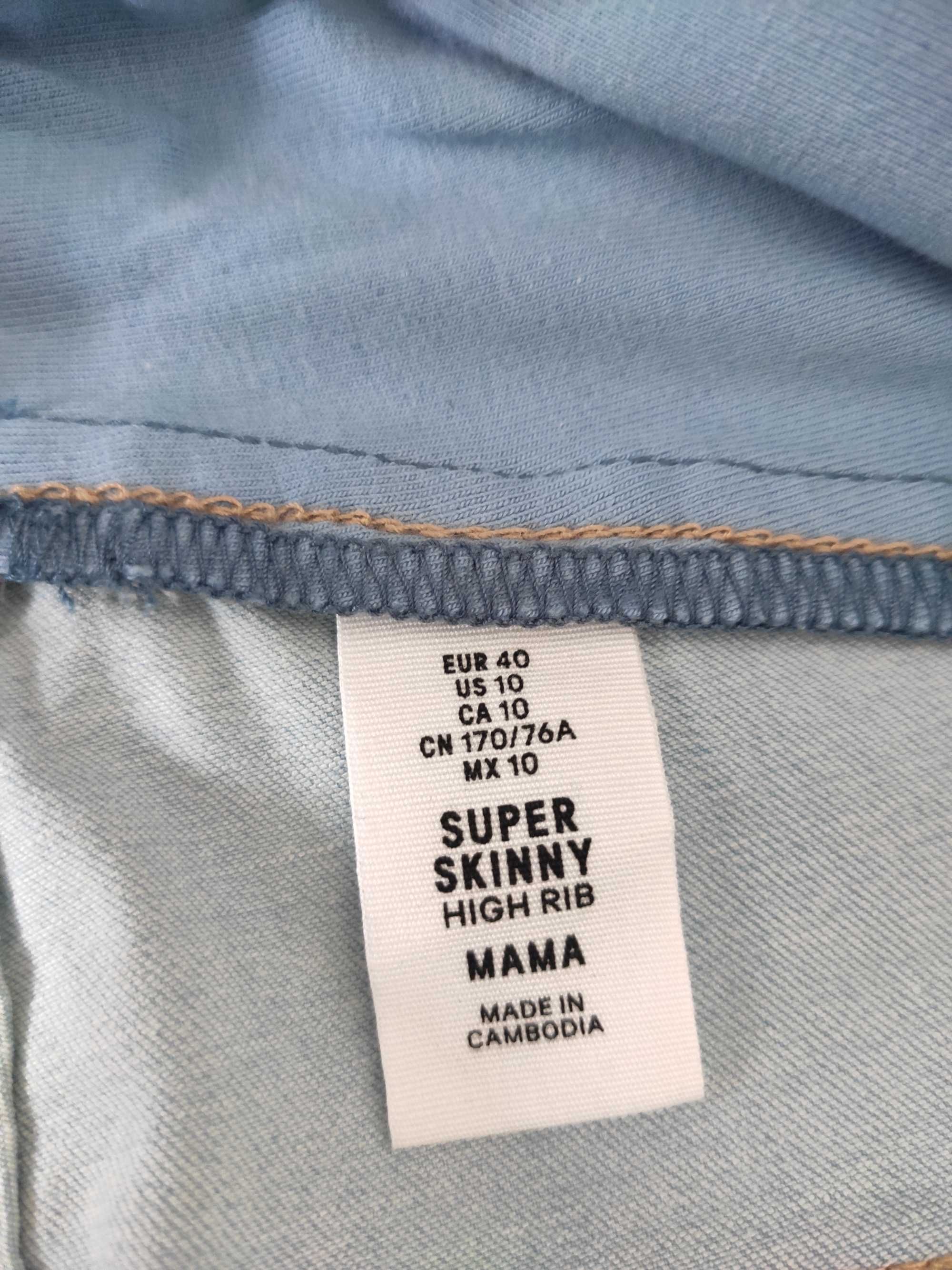 Spodnie jegginsy ciążowe H&M, rozmiar 40!