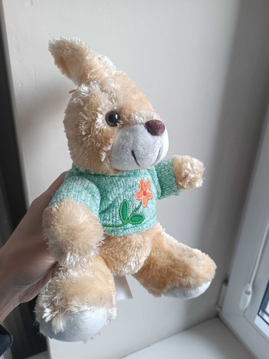 NOWY Królik zajączek w koszulce przytulanka maskotka pluszak duży 25cm