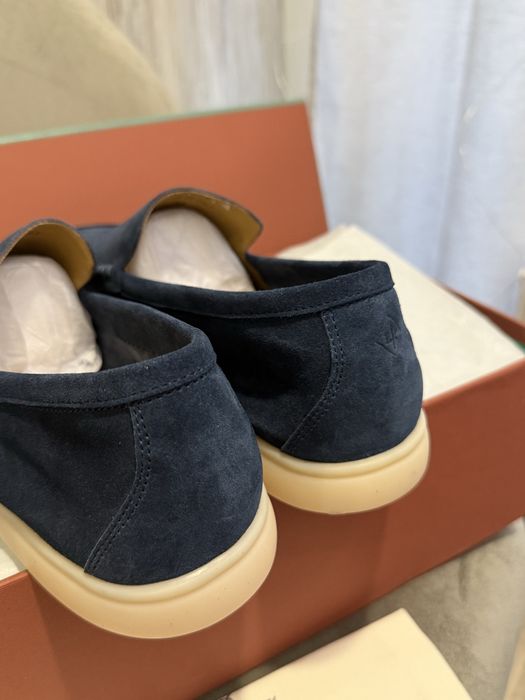 Лоферы loro piana лоро пиана мужские туфли чоловічі замшеві