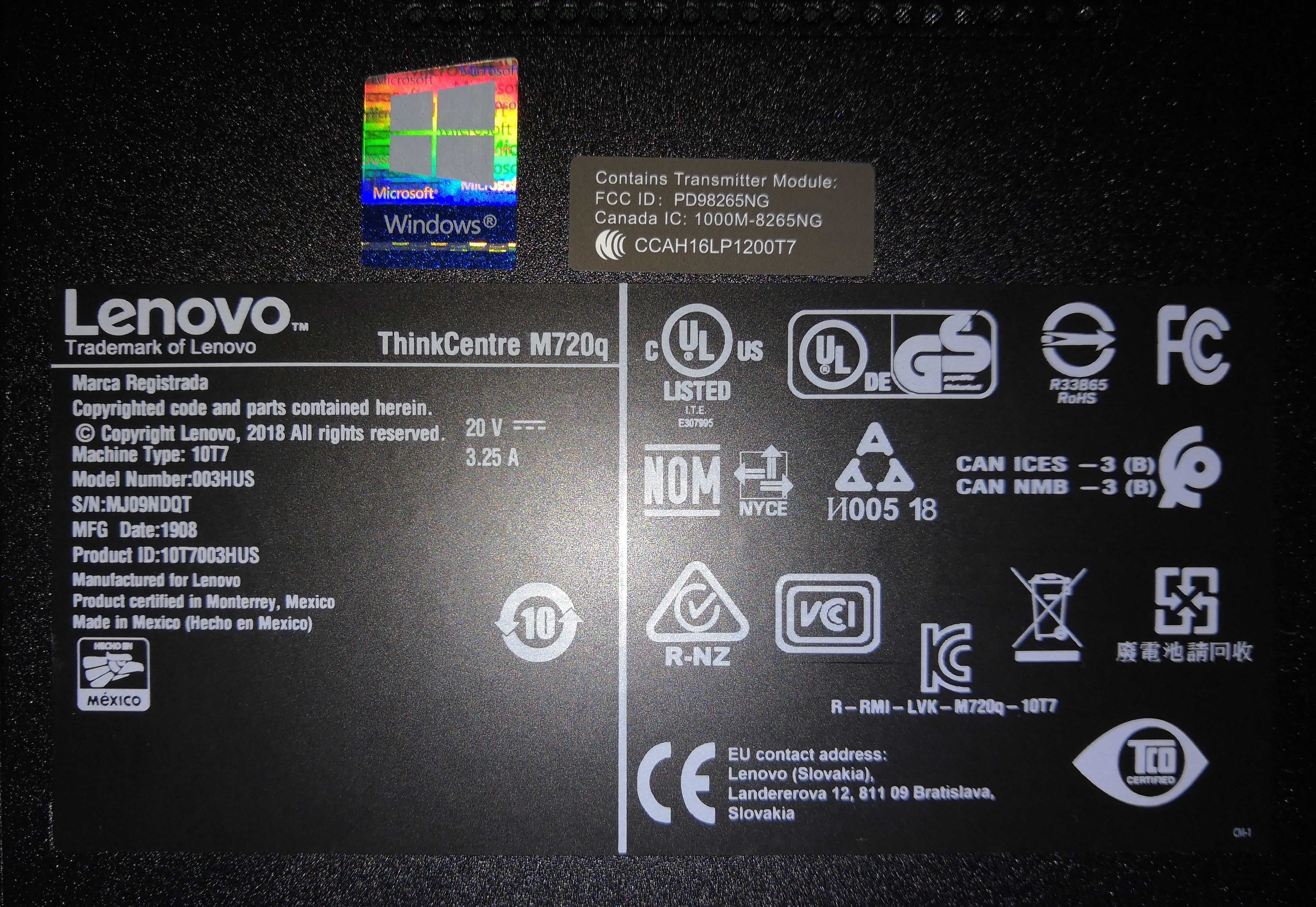 Lenovo ThinkCentre M720q новый