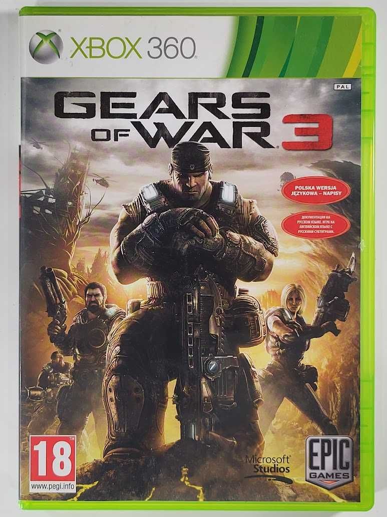 Gears of War 3 / Gra Xbox 360 / Sklep z grami / Napisy PL / Mokotów