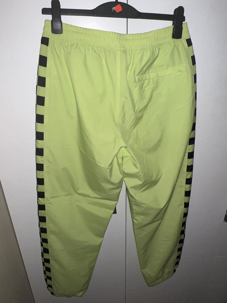 Spodnie dresowe neonowy zielony vans rozmiar L