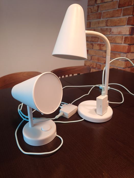 Lampka na biurko + kinkiet biały  Ikea zestaw