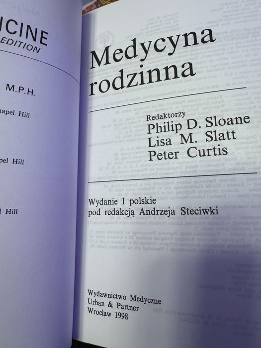 Medycyna rodzinna Sloane Steciwki. Wydanie I polskie. Jak nowa!