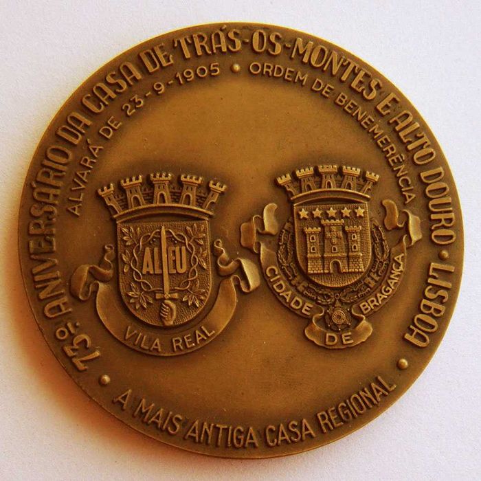 Medalha de Bronze Brasões Vila Real e Bragança Semana Transmontana 78