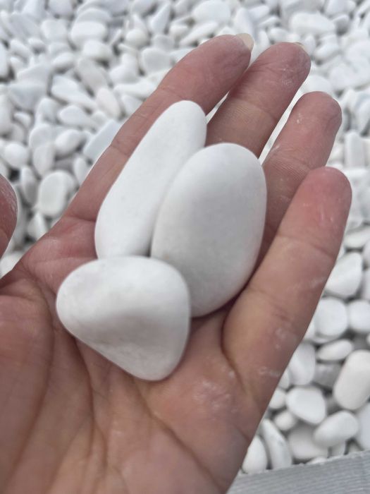 Otoczak white, kamień ogrodowy, marmur naturalny, kamień ozdobny