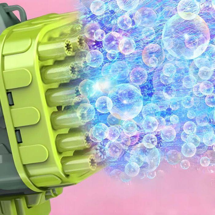 Pistolet do baniek mydlanych BAZOOKA Generator dla Dzieci + Płyn