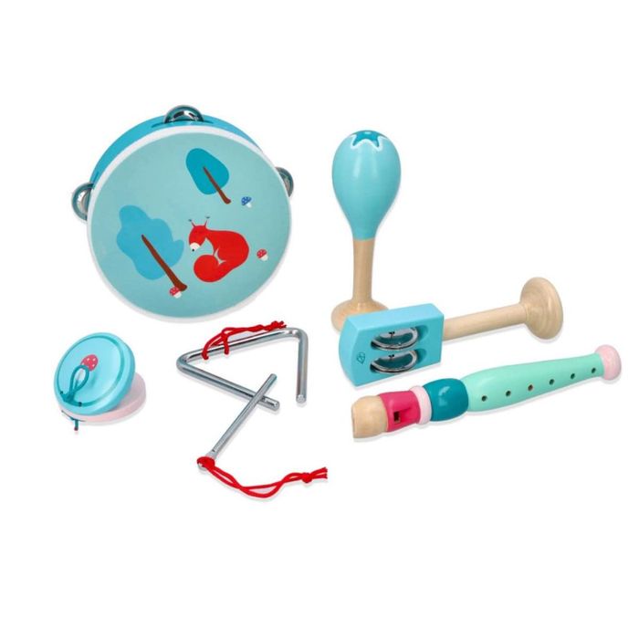 Drewniany Zestaw Muzyczny Z Wiewiórką