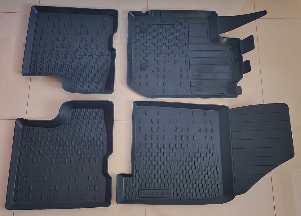 Dacia Duster zestaw: dywaniki samochodowe + schowek szuflada pod fotel
