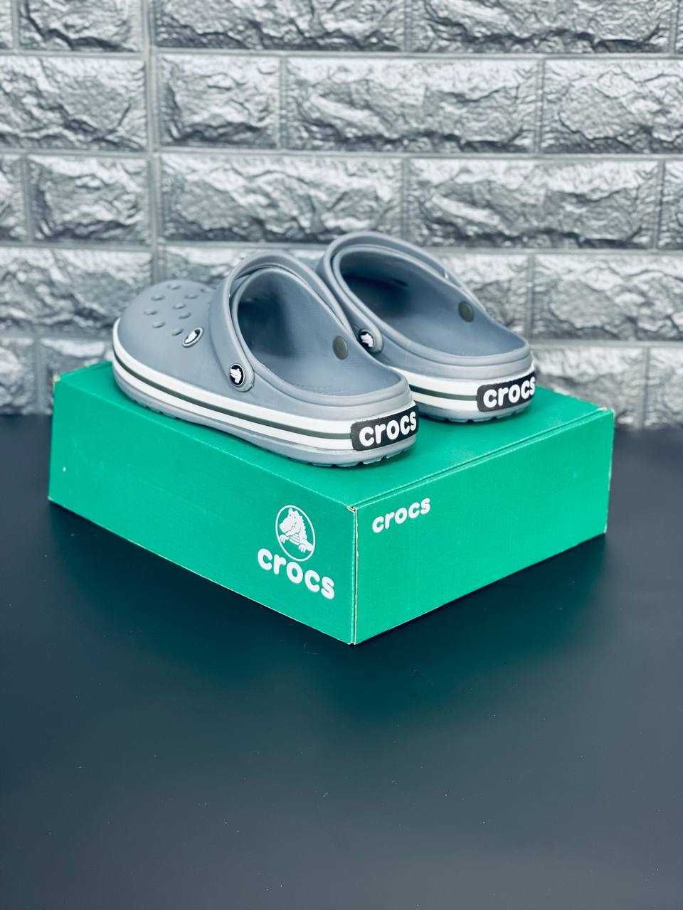 Crocs Gray мужские к отпуску Летние тапочки New! Шльопанці Крокс Топ!