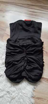 Czarna bandazowa sukienka asos