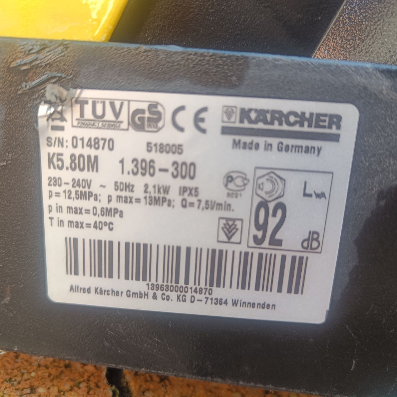 Karcher K5.80 M najmocniejsza myjka z serii 5 kompletna gratis masło