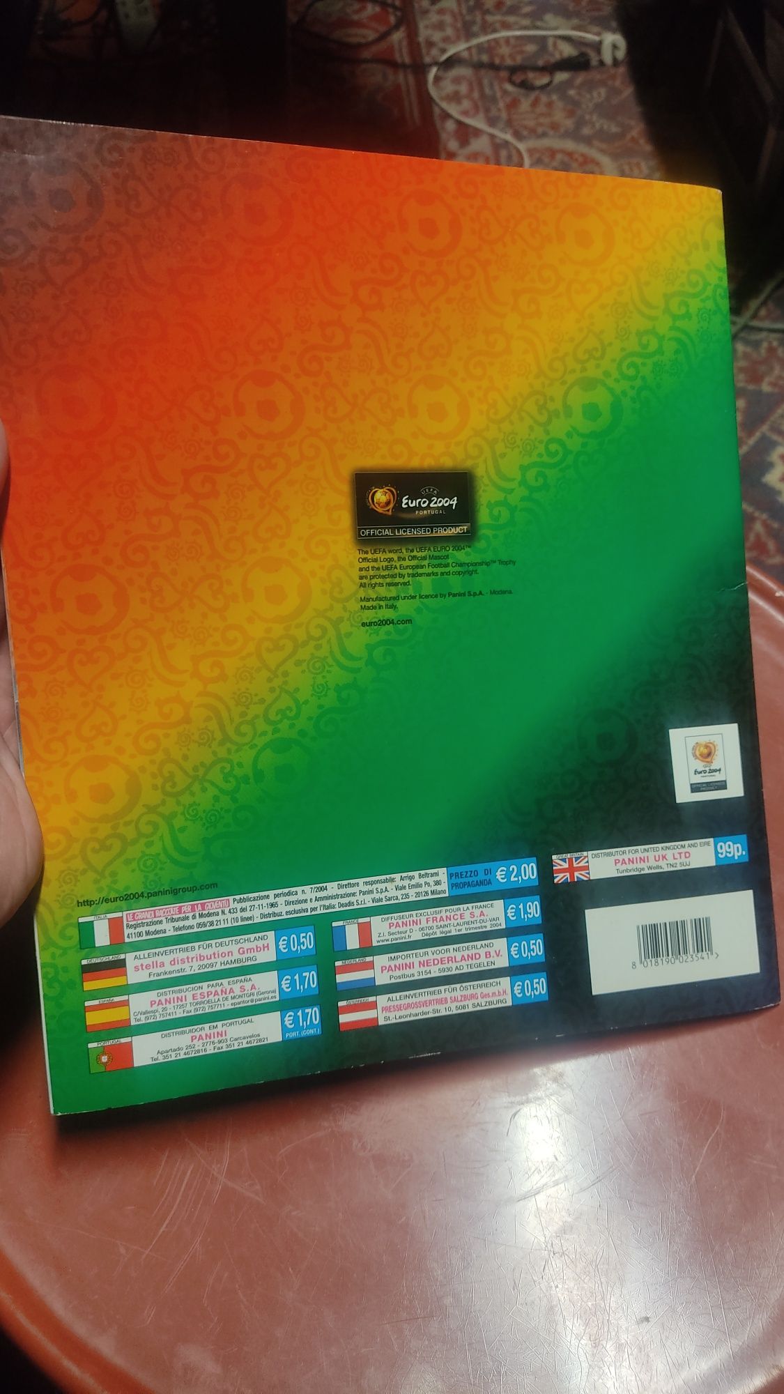 Caderneta UEFA Euro 2004 Panini completa