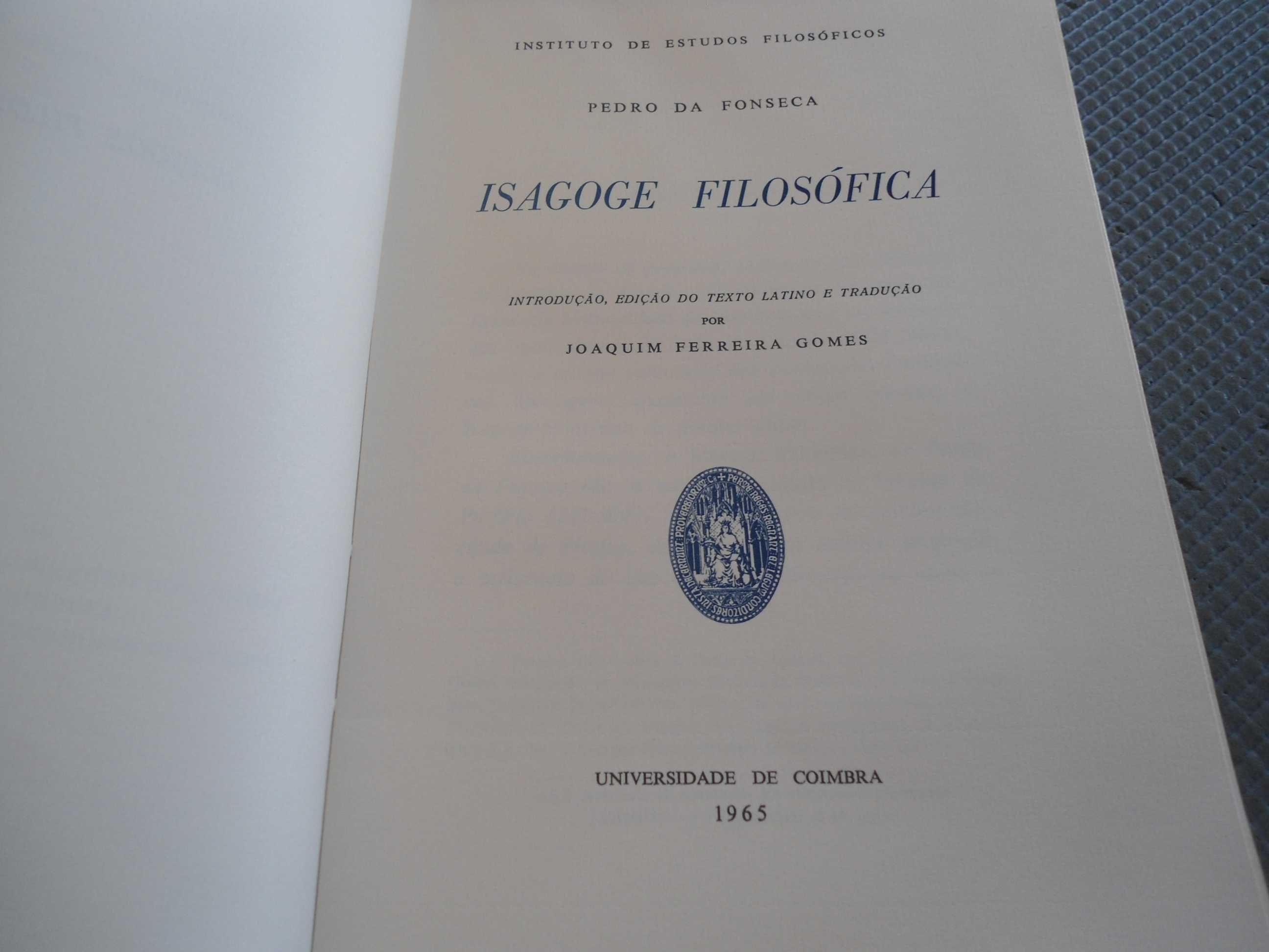 Isagoge Filosófica por Pedro da Fonseca (1965)