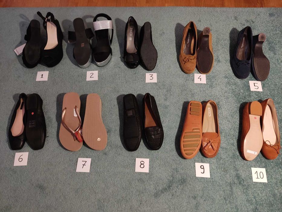 Sandálias, sabrinas e havaianas T. 39 e 40