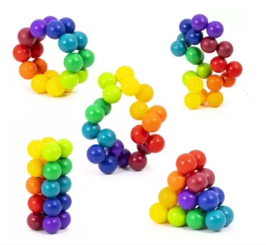 Головоломка антистресс Rainbow Puzzle Balls, игрушка молекула