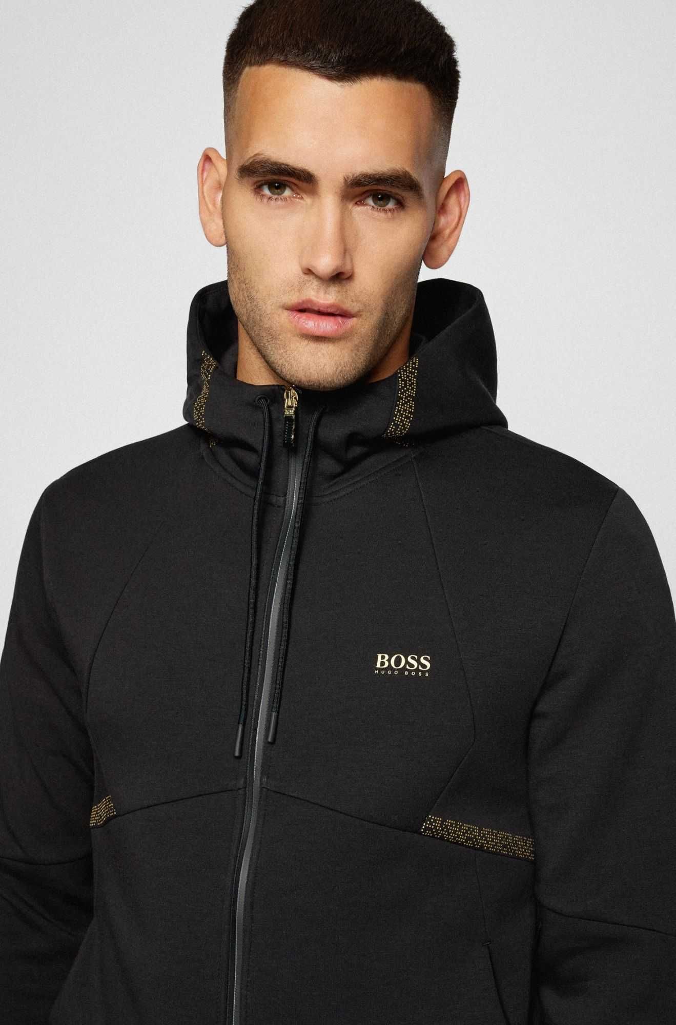 Hugo Boss Bluza  rozpinana z kapturem maly znaczek Boss Outlet Premium