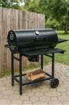 Profesjonalny Grill Węglowy – Beczka, 2 Ruszty, Termometr, Popielnik