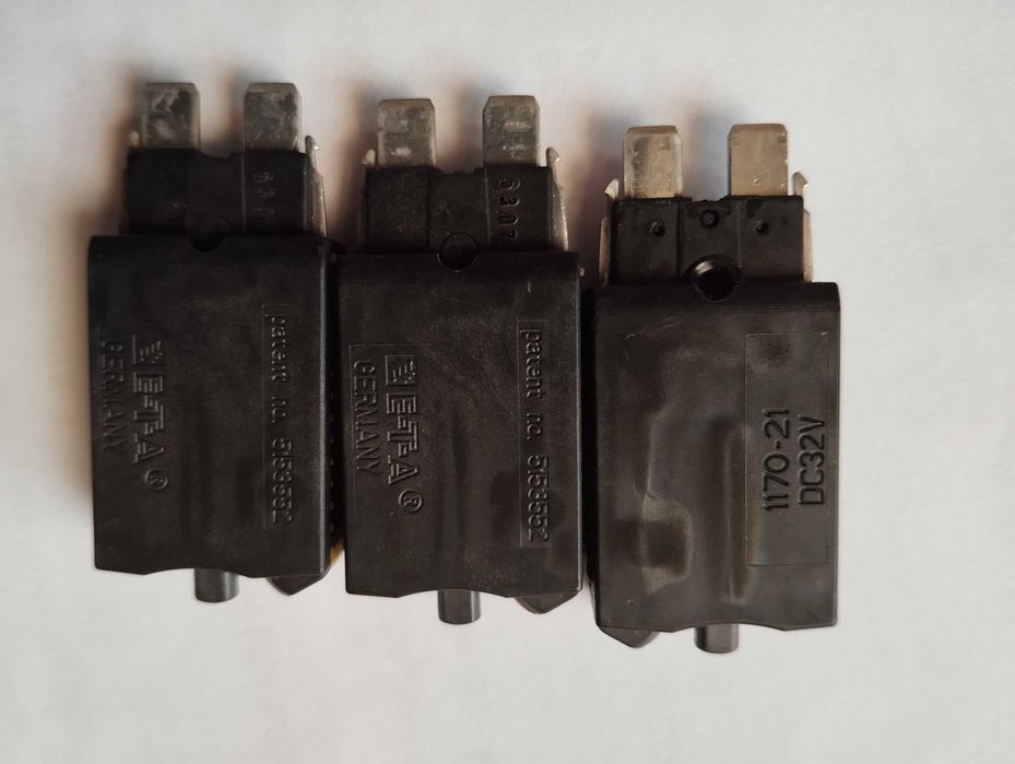 Запобіжники автоматичні 12-24в.