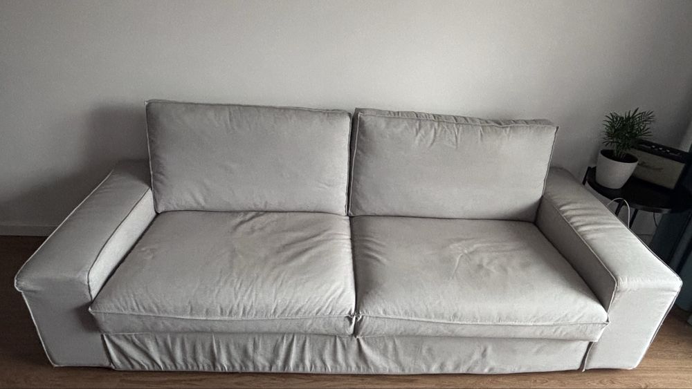 Sofá 3 Lugares e Repousa Pés Ikea Kivik