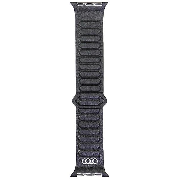 Pasek Audi Logo Genuine Leather Magnetic Ring na Apple Watch 40 / 41 /