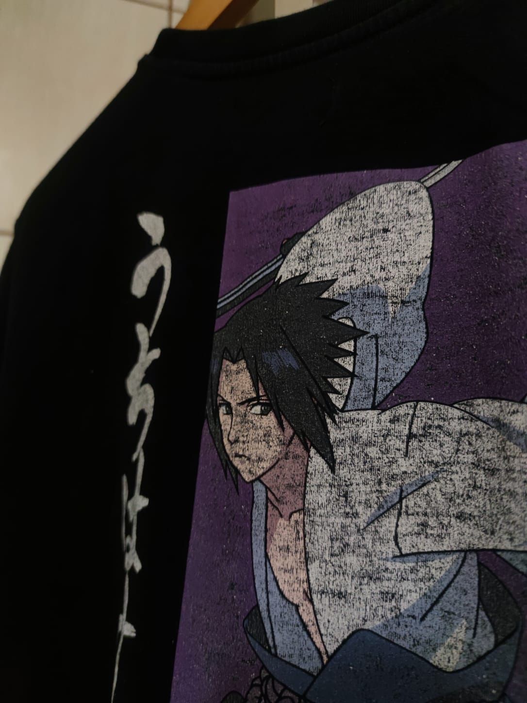 Koszulka bluzka S Bershka x Naruto Sasuke graphic tee classic retro dr
