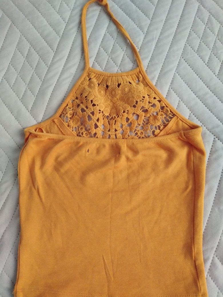 Top damski musztardowym Bik Bok S