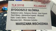 Tablica relacyjna/kierunkowa TLK Kujawiak/Brda