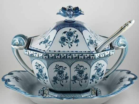 Taça Fruteira em Porcelana Chinesa e Prata Portuguesa