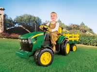 ** NOWY JOHN DEERE traktorek na akumulator z przyczepa Peg Perego **