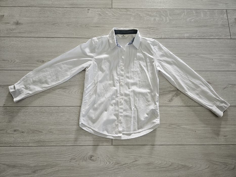 Koszula Biała chłopięca h&m rozm. 140 długi rękaw