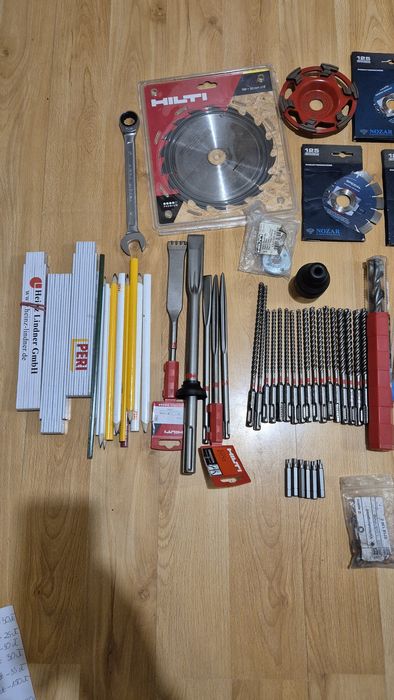 Hilti Wiertła, Dłuta, Szpic, tarcze, ostrza, Brzeszczoty