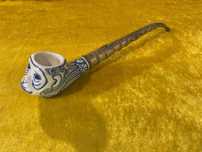 Cachimbo porcelana boquilha metal