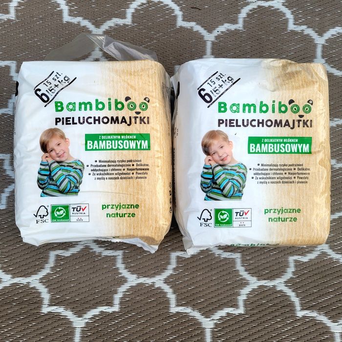 Bambusowe pieluchomajtki Bambiboo rozmiar 6  - 30szt