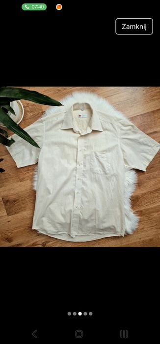 Świetna 100% bawełna koszula na krótki rękaw na lato męska na wiosnę