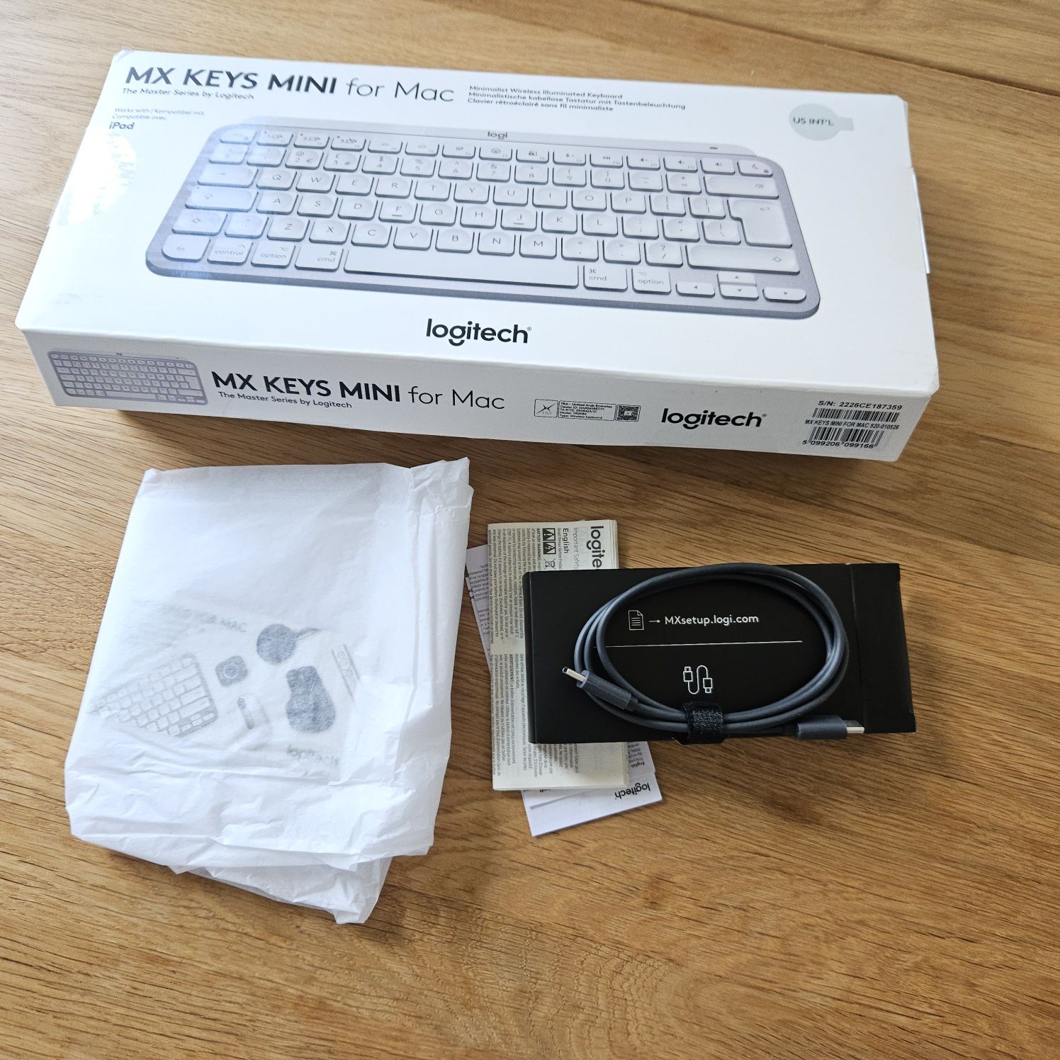 Klawiatura Logitech MX keys mini Mac układ standardowy ISO