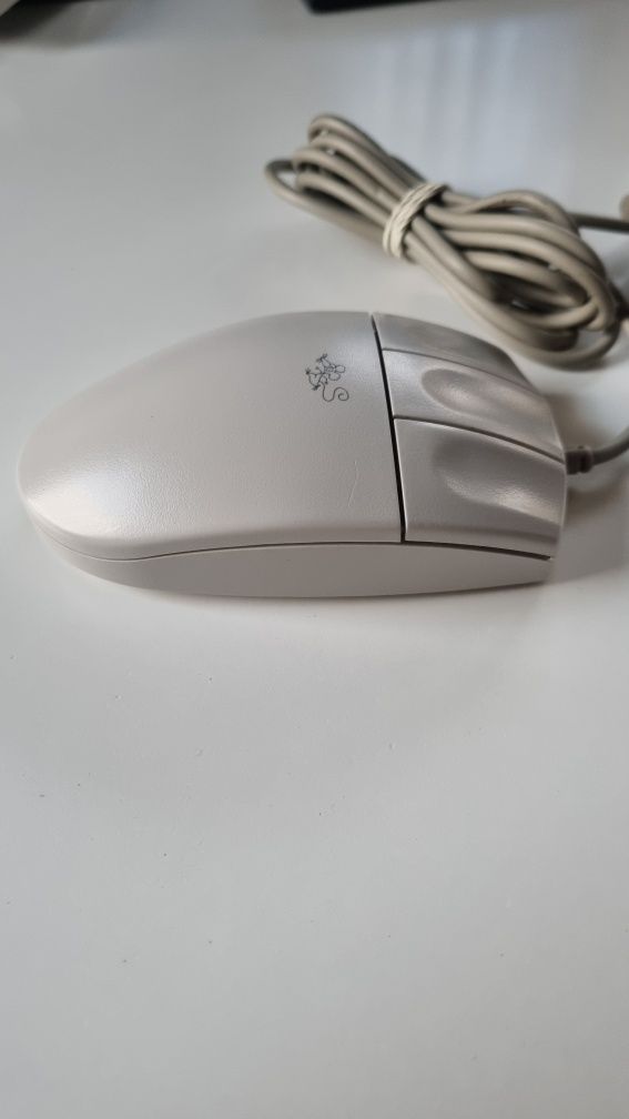 Retro myszka komputerowa logitech kulkowa RS232 com Mouse