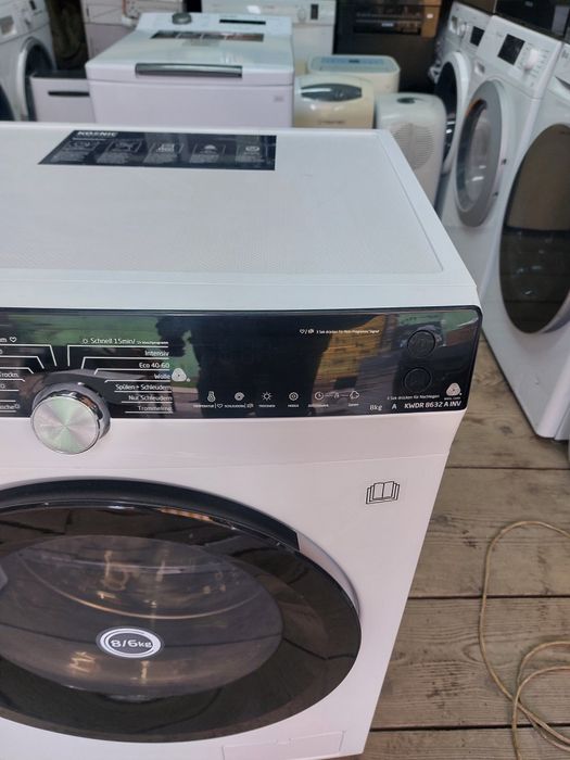 Вузька пральна машина з сушкою 2в1 пралка сушка Koenic 8/6кг