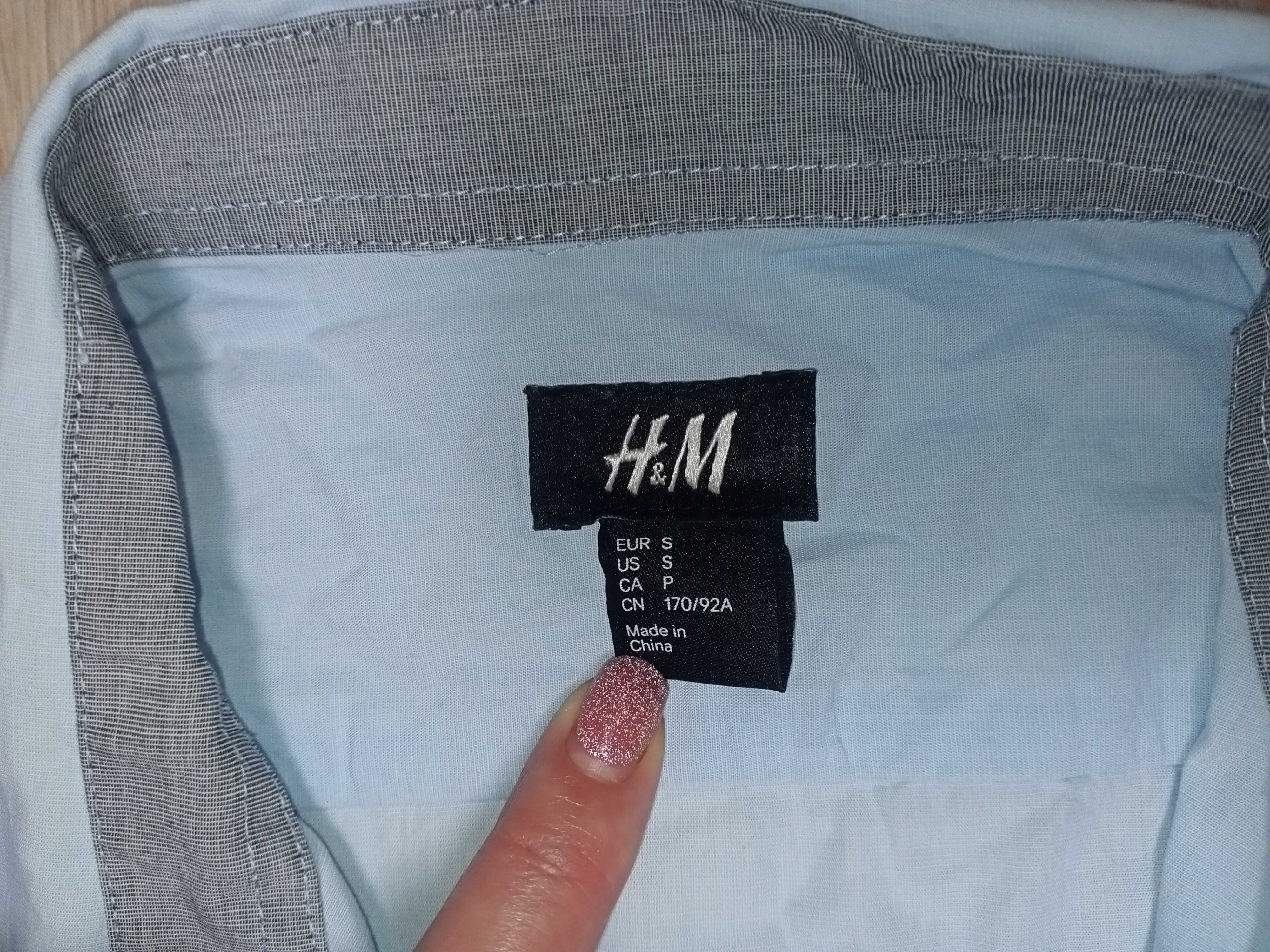 Рубашка h&m мужская голубая (новая)
