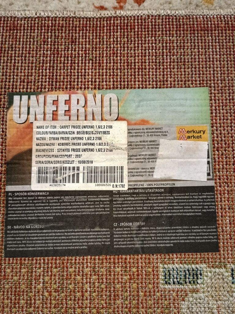 Dywan UNFERNO 160x230