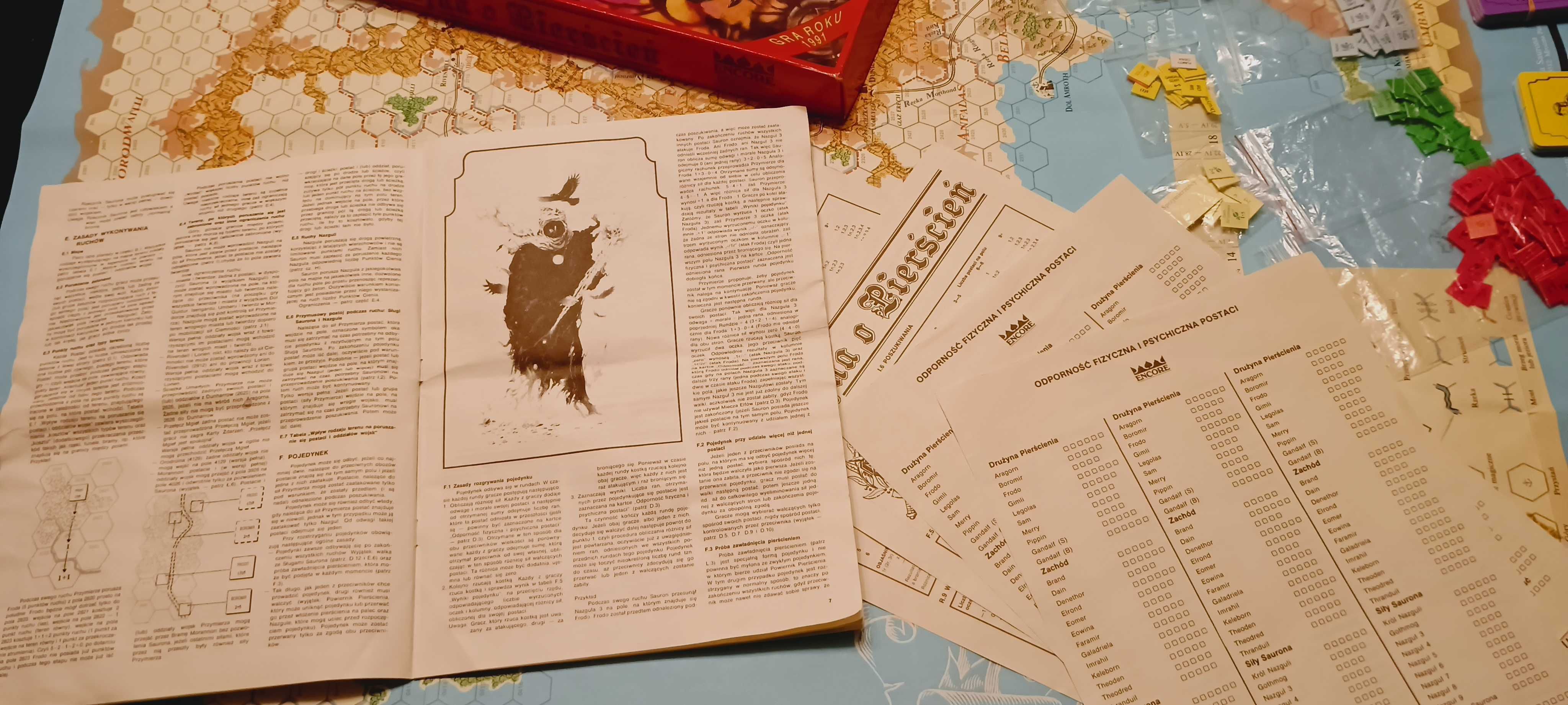 Wojna o Pierścień gra planszowa Encore 1991r.