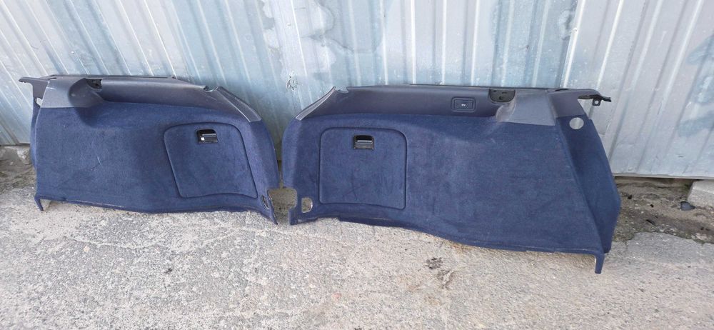 Boczki bagażnika uchwyt rolety Audi A4 B5 Kombi kpl granatowe