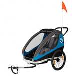 Przyczepka rowerowa Hamax Traveller Twin dwuosobowa Niebieska/Zielona